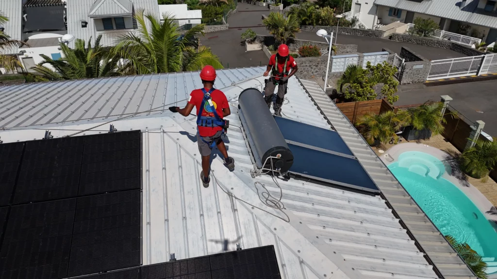 Installation d'un chauffe solaire à La Réunion par Solar Service