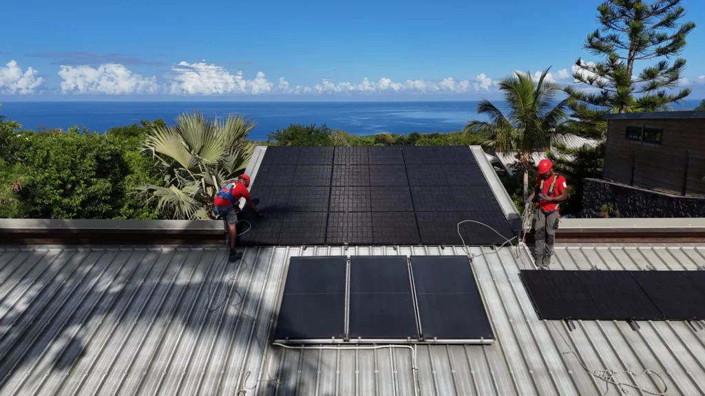 photovoltaique sur toiture bac acier à La Réunion