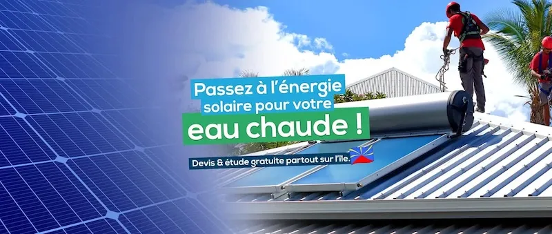 Chauffe-eau solaire Solar Service installé sur une maison à La Réunion